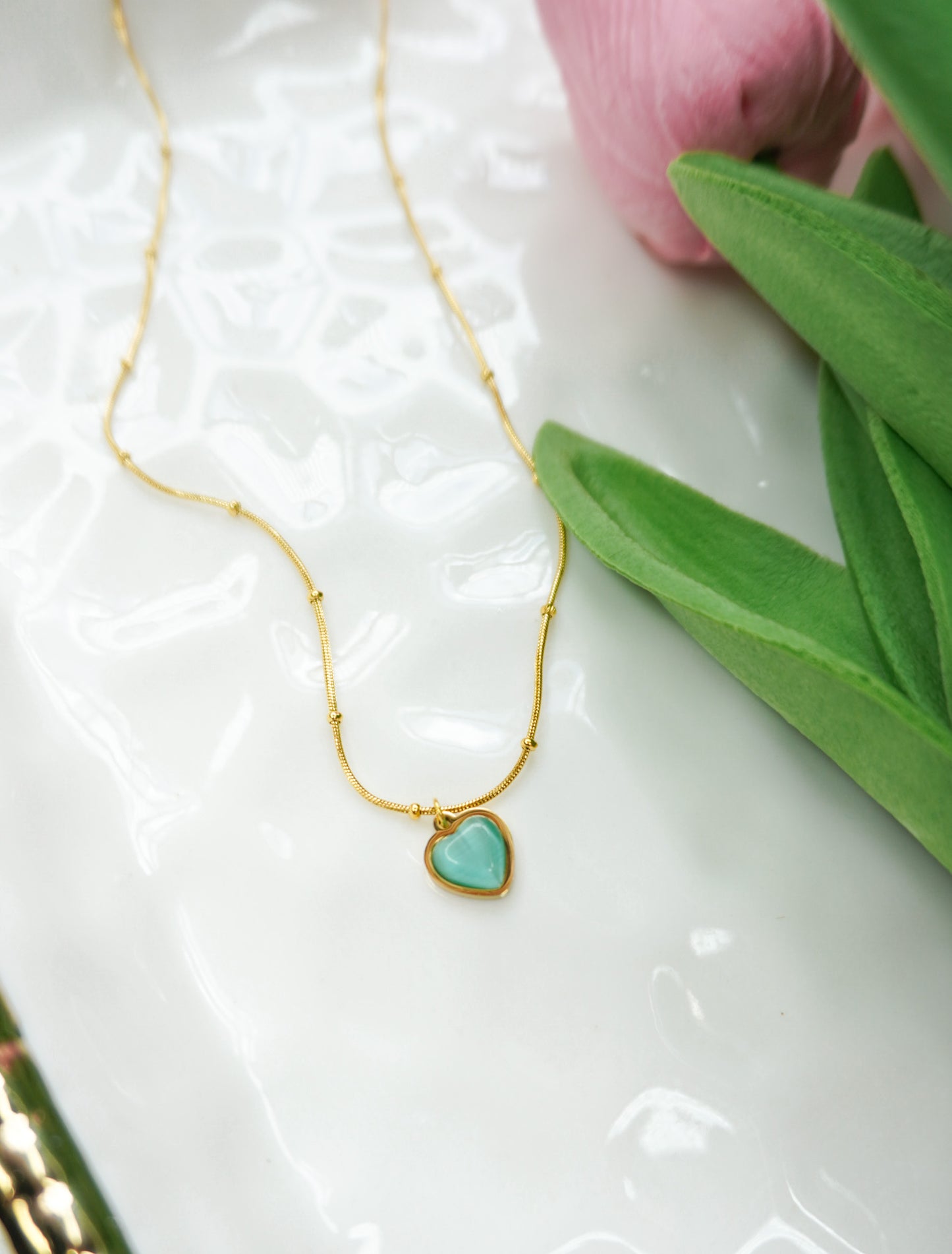 Aqua Heart Necklace