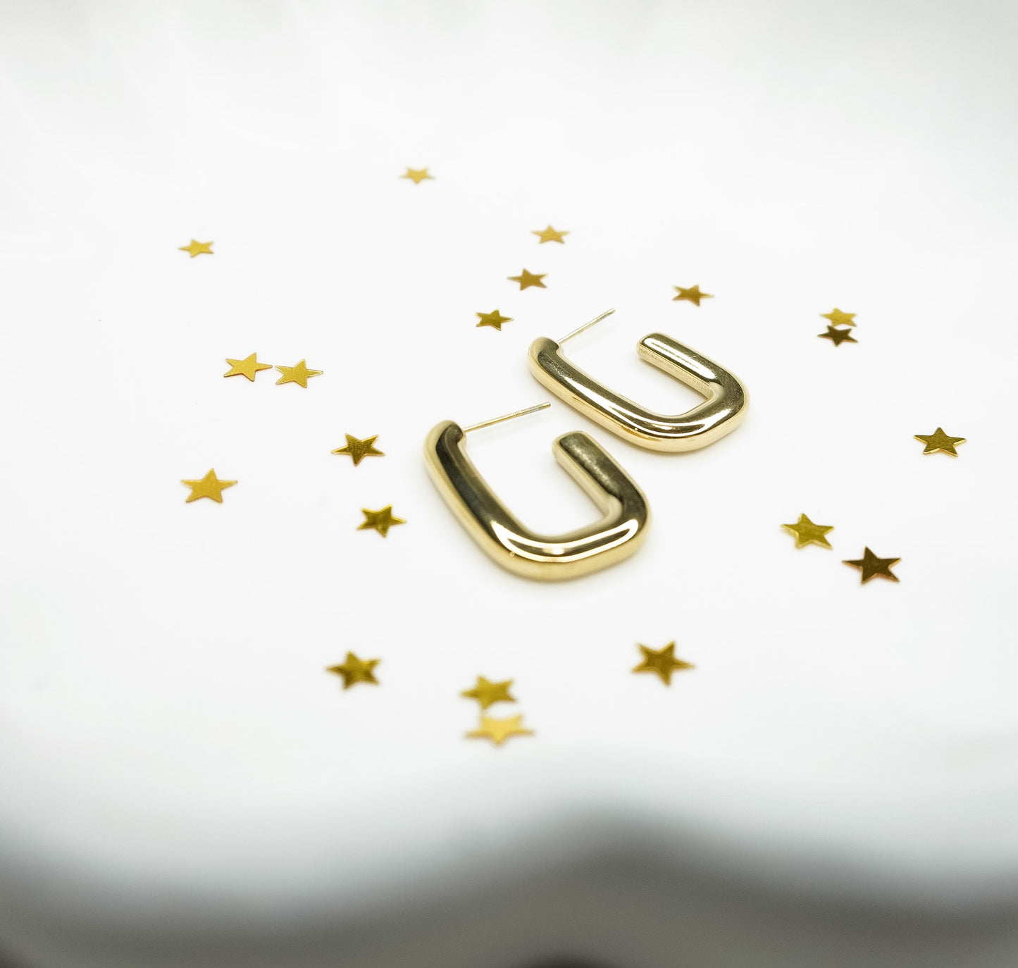 C Gold Earrings