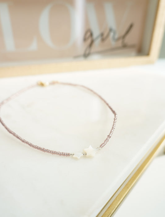 Purple Beads Necklace