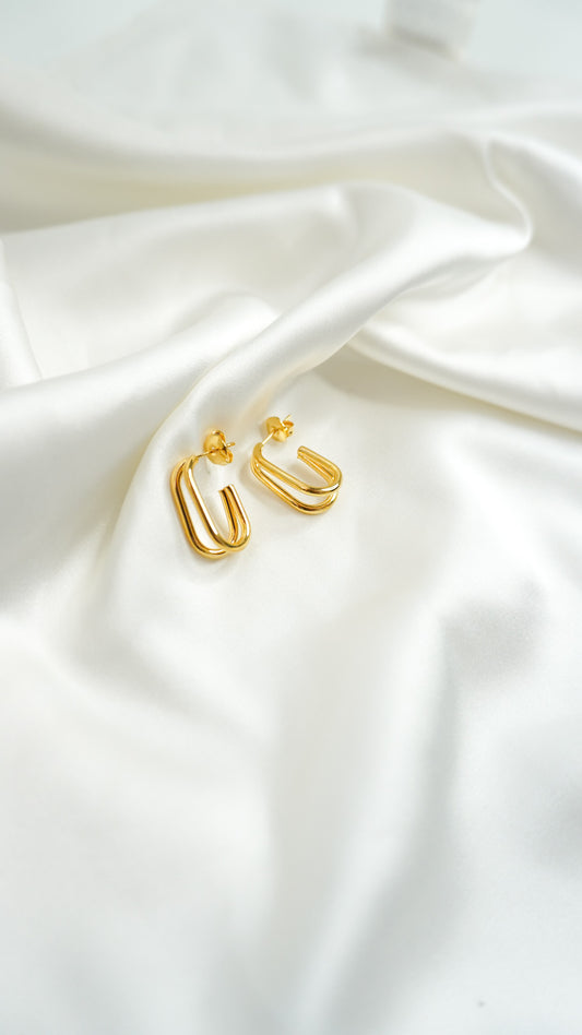Double Gold Earrings