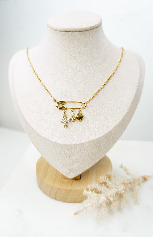 Brooch Cross Necklace