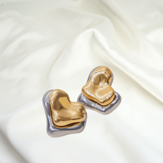 Heart 2 in 1 Earrings